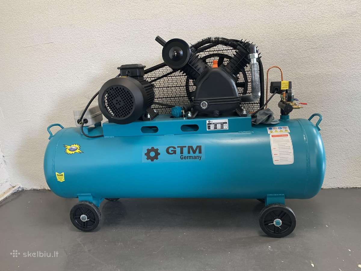 Oro kompresorius Gtm 3cil. 200l 1100l/min 380v - nuotraukos Nr. 2