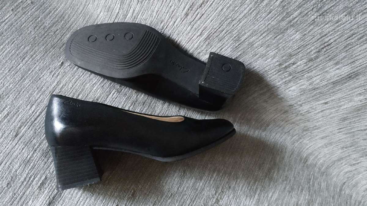 Clarks klasikiniai juodi pilnai odiniai bateliai - nuotraukos Nr. 3