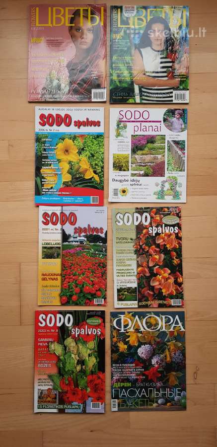 Žurnalai " Sodo spalvos" bei kt. gėlių tematika