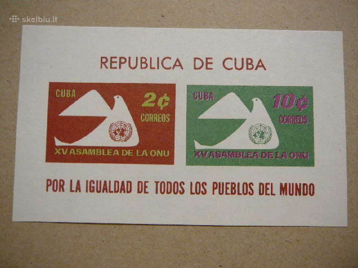 Balandziai Kuba blokas Mnh albb116
