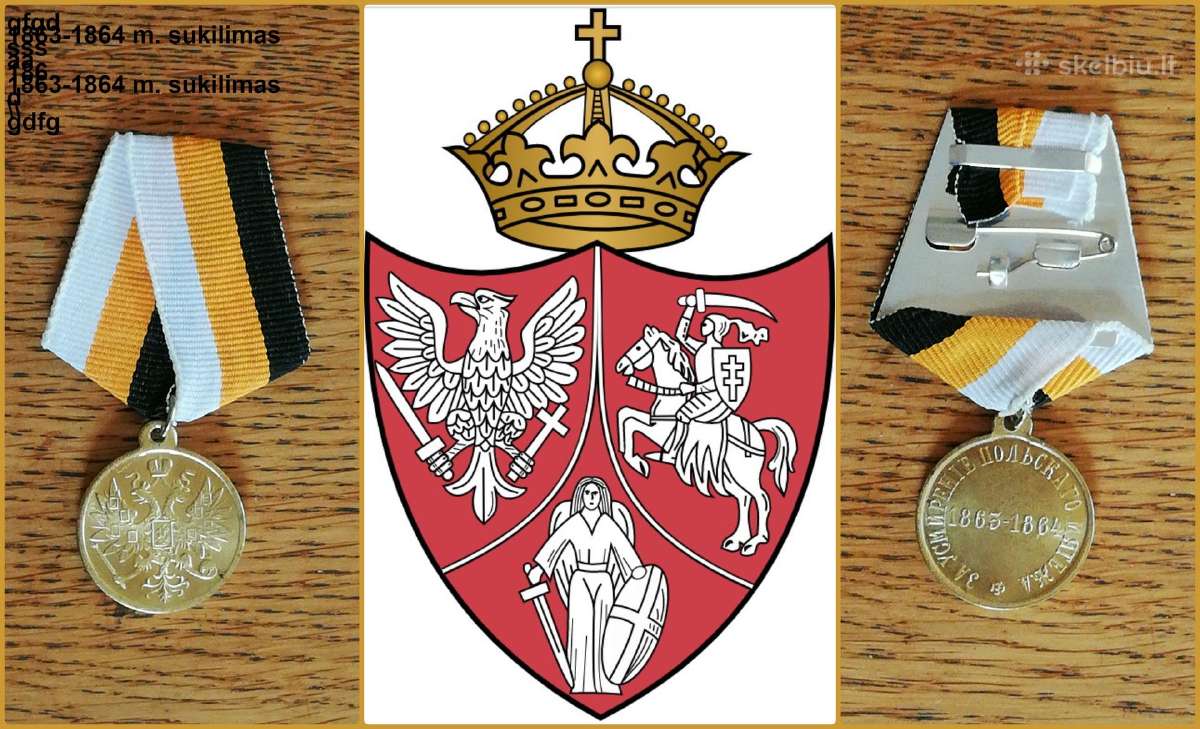 Medalis "Už 1863-1864 sukilimo numalšinimą" kopija - Skelbiu.lt
