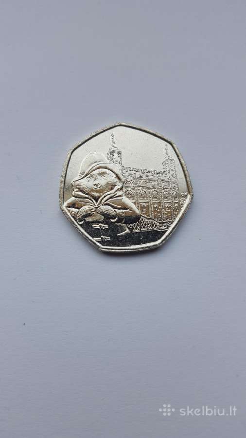 UK 2019m. 50 pensų Paddington monetos Unc - nuotraukos Nr. 2