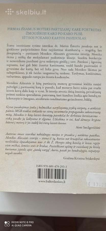 Parduodu knyga"partizane" Monika Alūzaitė" - nuotraukos Nr. 3