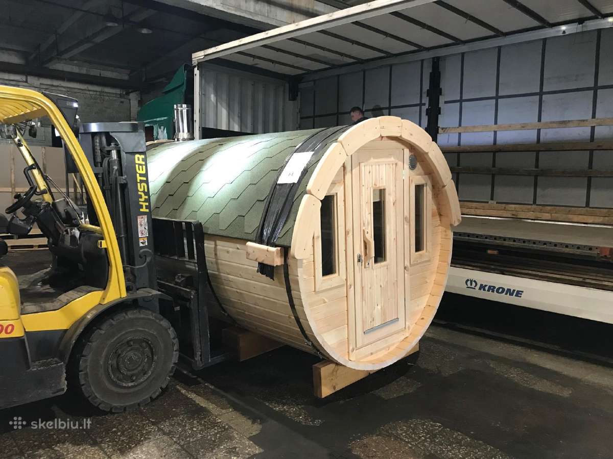 Apvali sauna lauko pirtis bačka 3,5m ilgio - nuotraukos Nr. 6