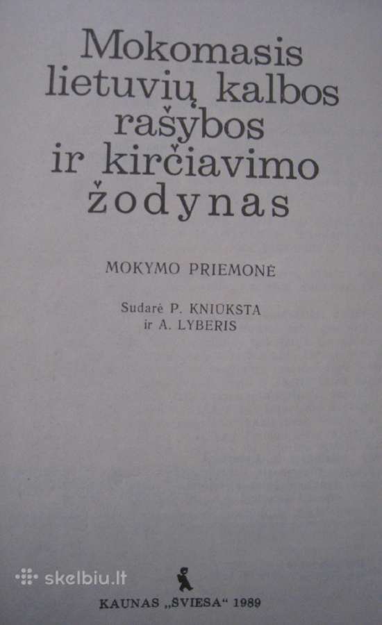 Lietuvių kalbos kirčiavimo žodynas 1989 m.