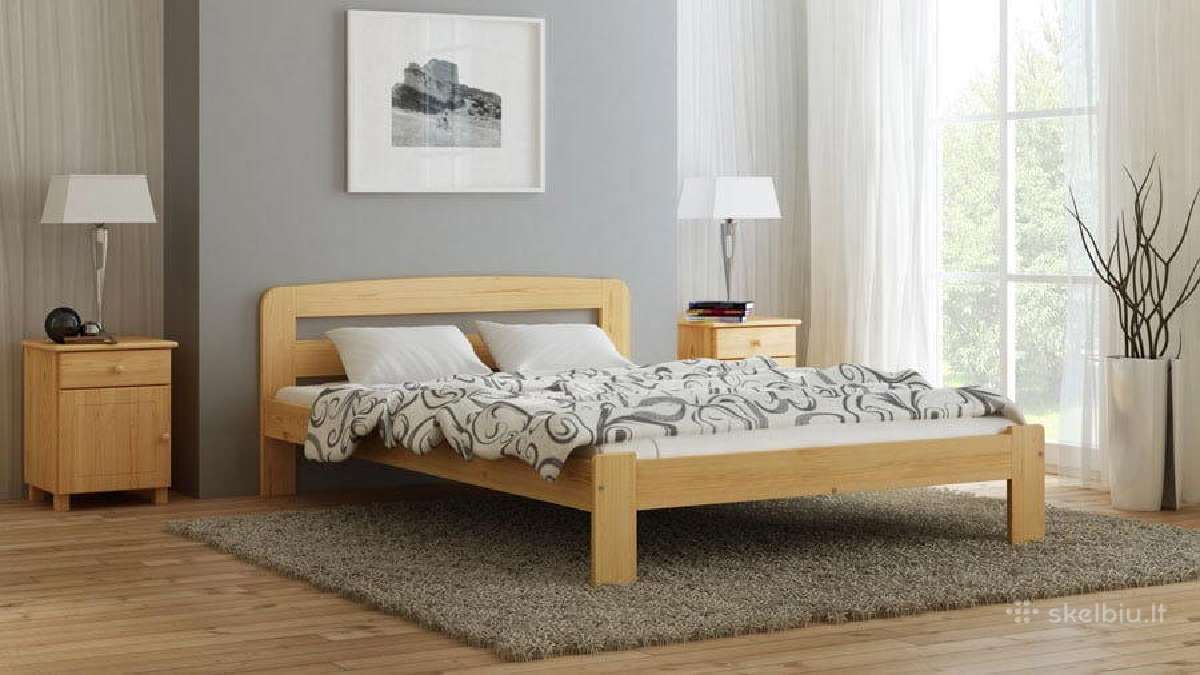 Akcija! Nauja medinė lova 160x200 tik 150eur - nuotraukos Nr. 2