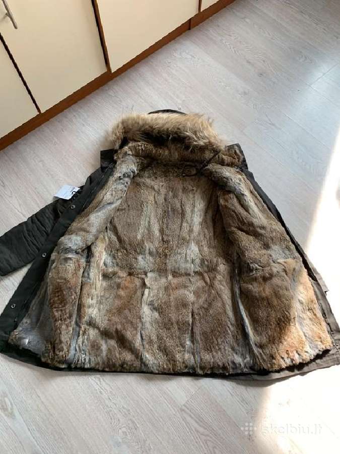 Zapa parka su natūraliu triušio kailio pamušalu - nuotraukos Nr. 11