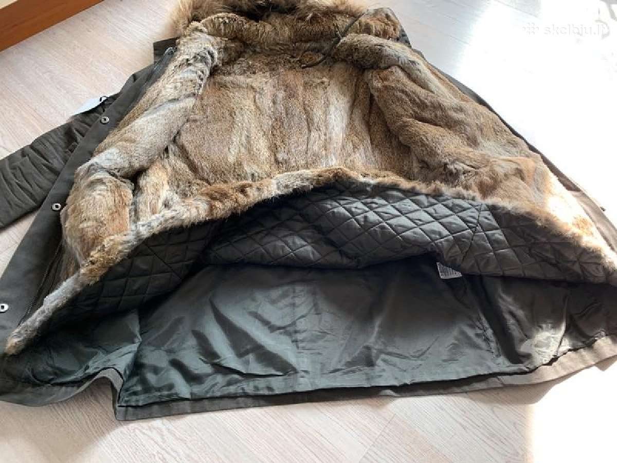 Zapa parka su natūraliu triušio kailio pamušalu - nuotraukos Nr. 13