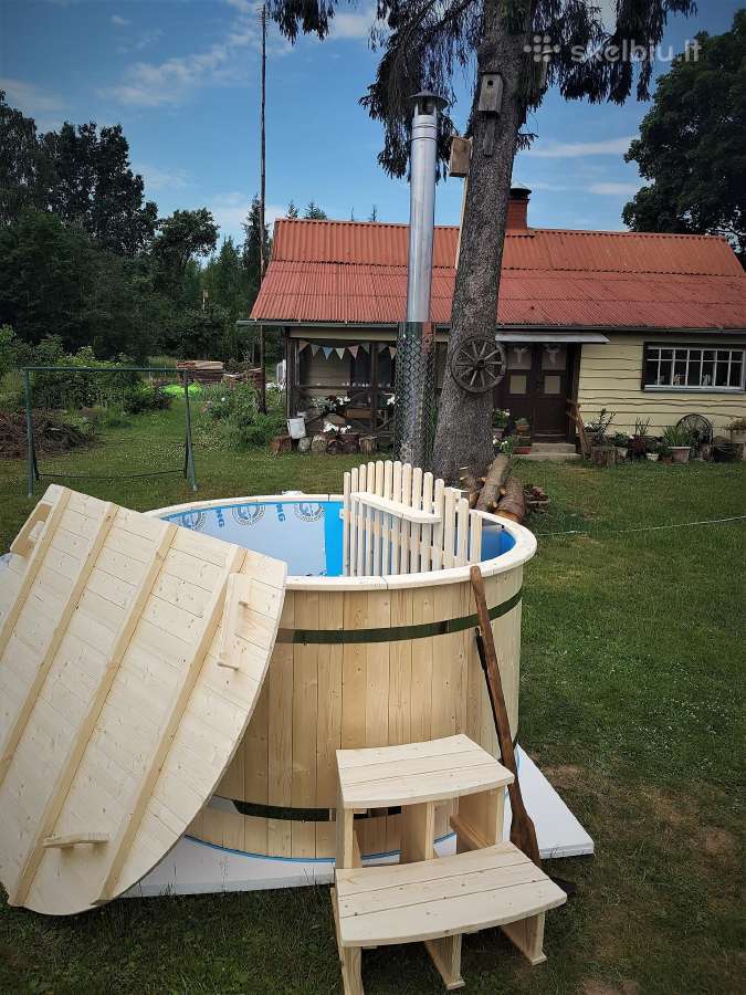 Plastikinis Lauko kubilas 1.60m su eglės apdaila - nuotraukos Nr. 5