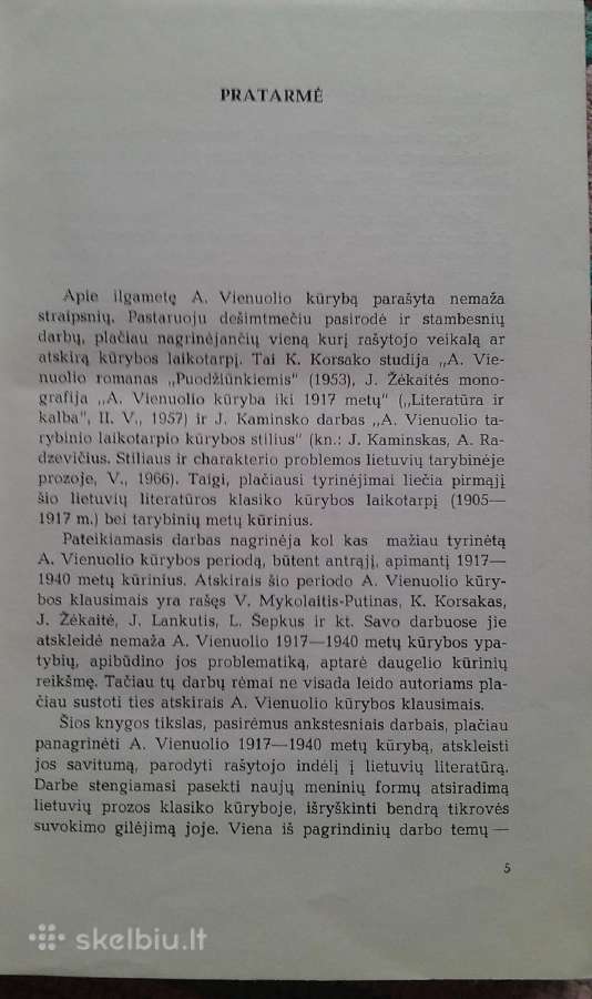 "a.vienuolio Realizmo Problemos"stonys Juozas 1966 - nuotraukos Nr. 2