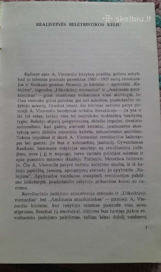 "a.vienuolio Realizmo Problemos"stonys Juozas 1966 - nuotraukos Nr. 3