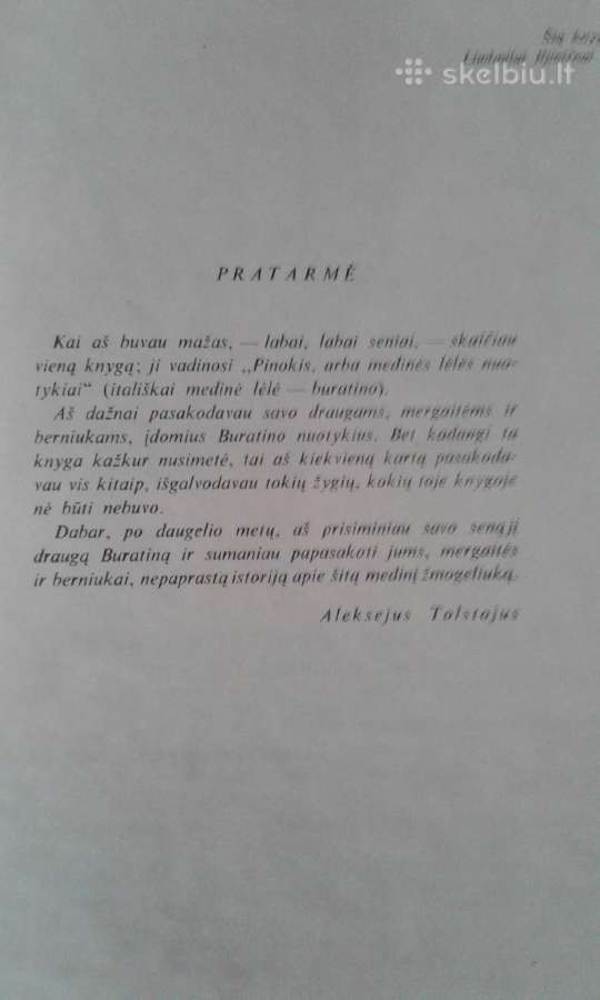 A.tolstojus Auksinis raktelis arba buratino nuot - nuotraukos Nr. 2