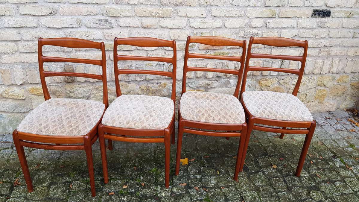 Vintažinės mid century tikmedžio kėdės - nuotraukos Nr. 4