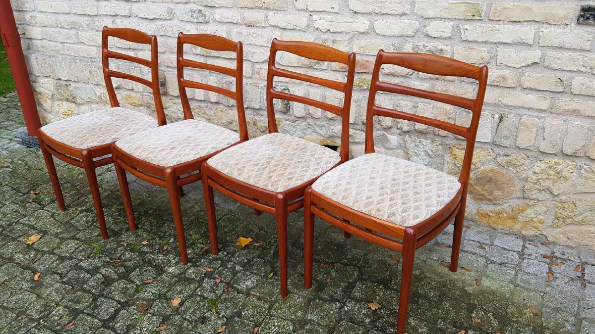 Vintažinės mid century tikmedžio kėdės - nuotraukos Nr. 2