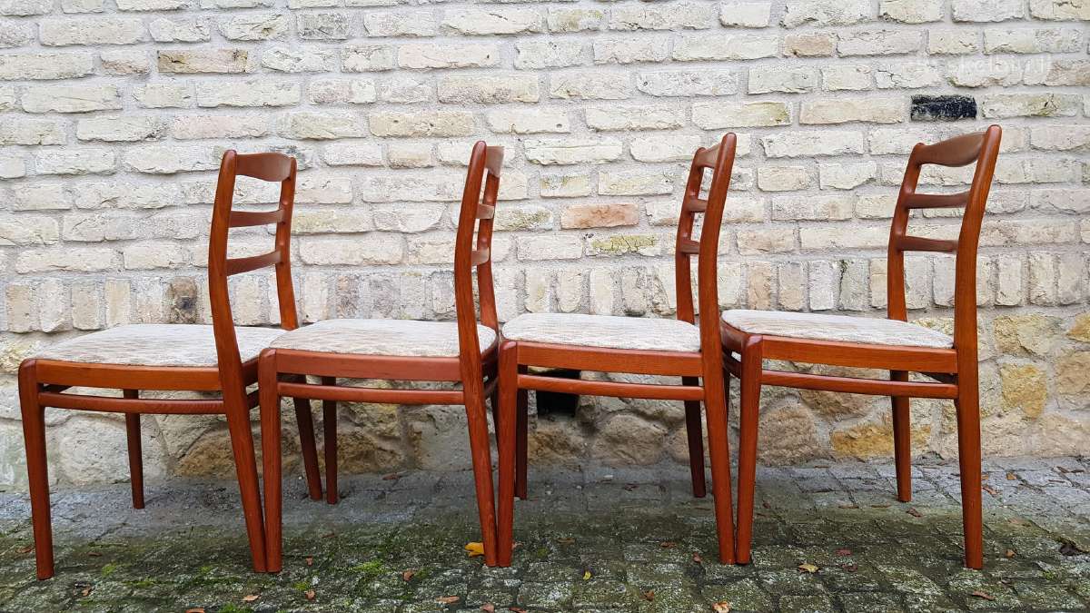 Vintažinės mid century tikmedžio kėdės - nuotraukos Nr. 5