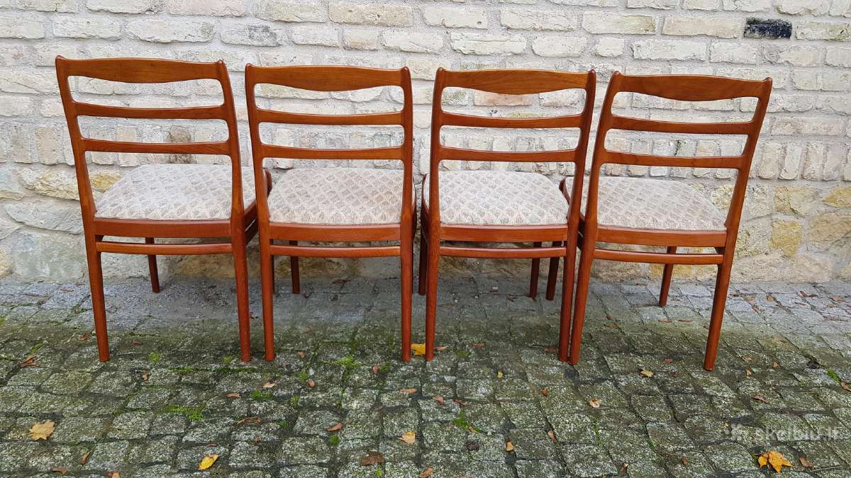 Vintažinės mid century tikmedžio kėdės - nuotraukos Nr. 8