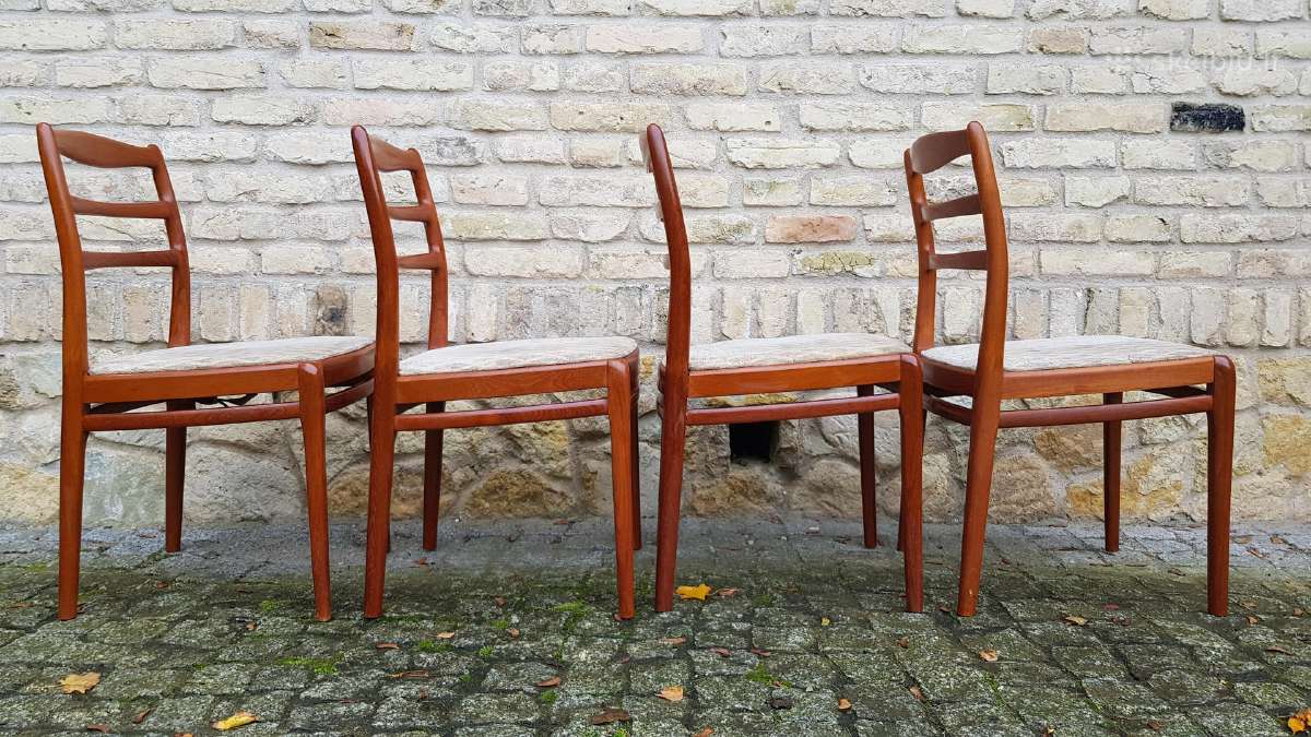 Vintažinės mid century tikmedžio kėdės - nuotraukos Nr. 3