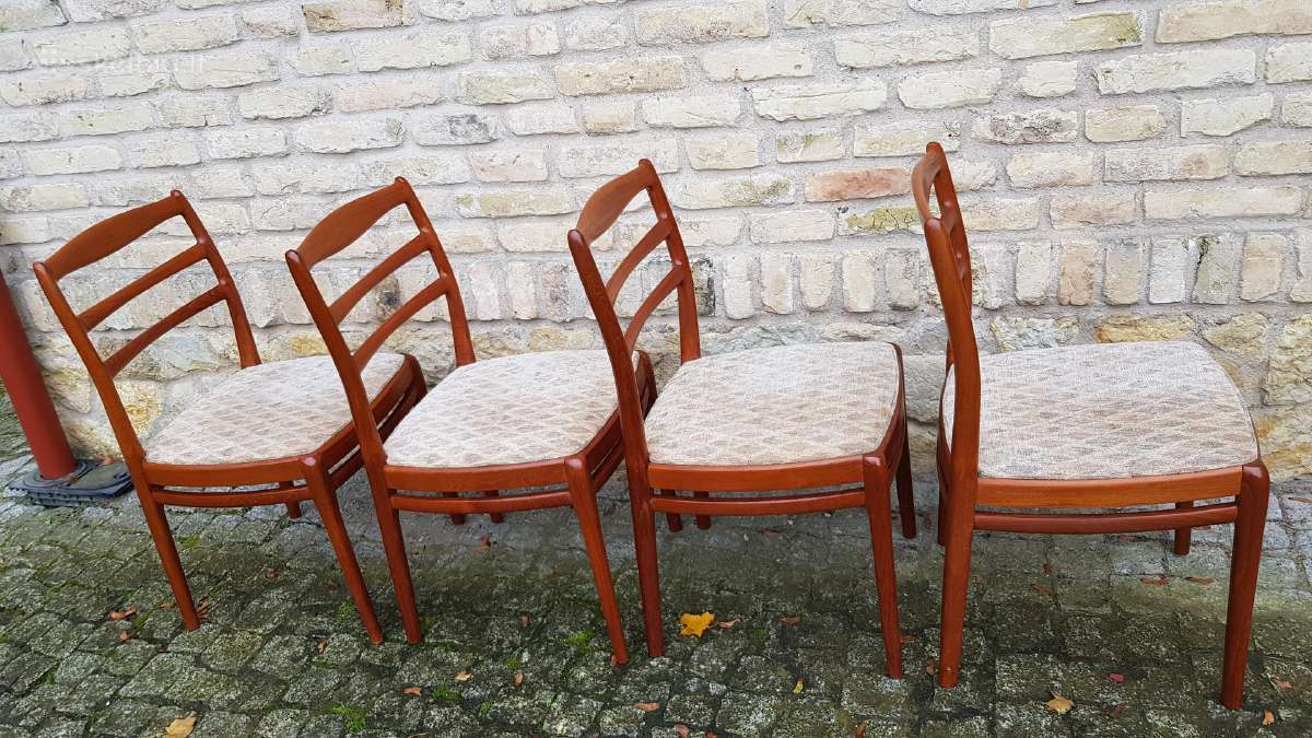 Vintažinės mid century tikmedžio kėdės - nuotraukos Nr. 7