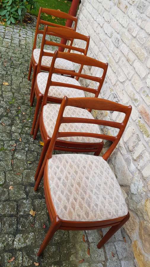 Vintažinės mid century tikmedžio kėdės - nuotraukos Nr. 9