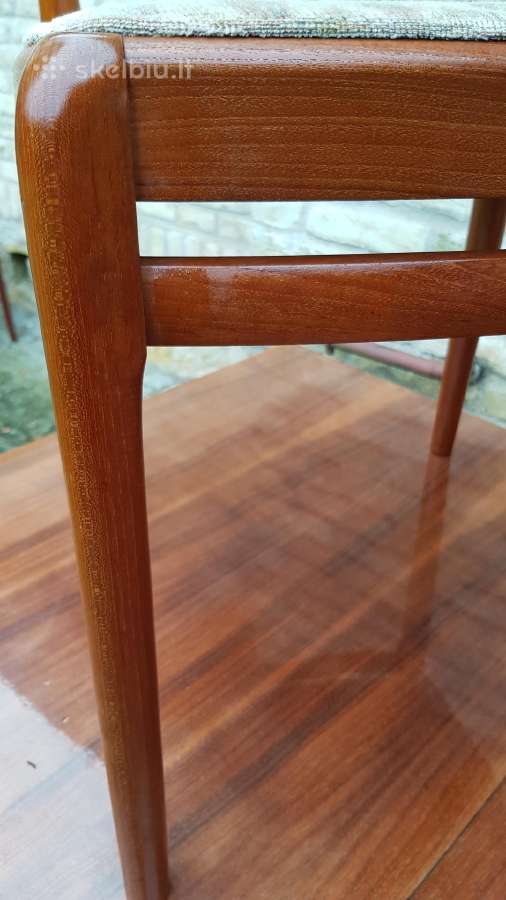 Vintažinės mid century tikmedžio kėdės - nuotraukos Nr. 14