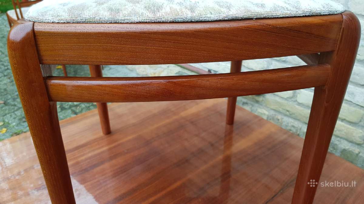Vintažinės mid century tikmedžio kėdės - nuotraukos Nr. 15
