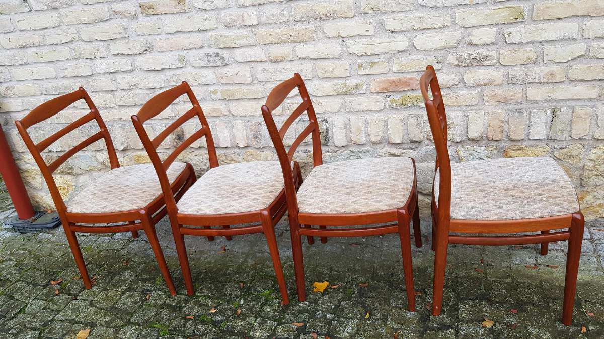 Vintažinės mid century tikmedžio kėdės - nuotraukos Nr. 20