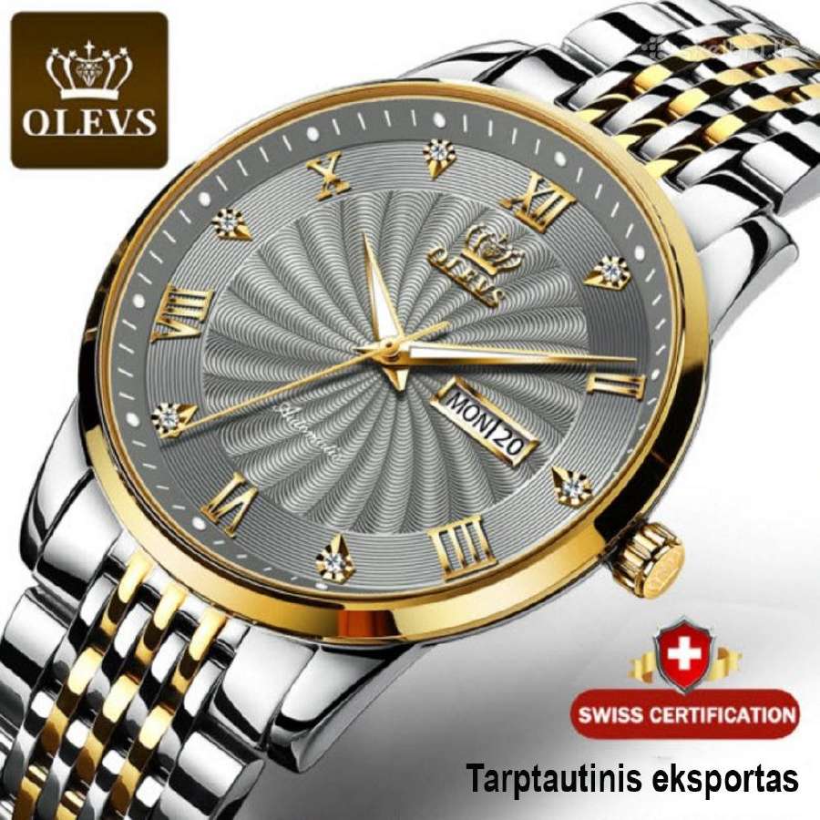 Laikrodis Olevs, mechaninis, atsparus, vyriškas
