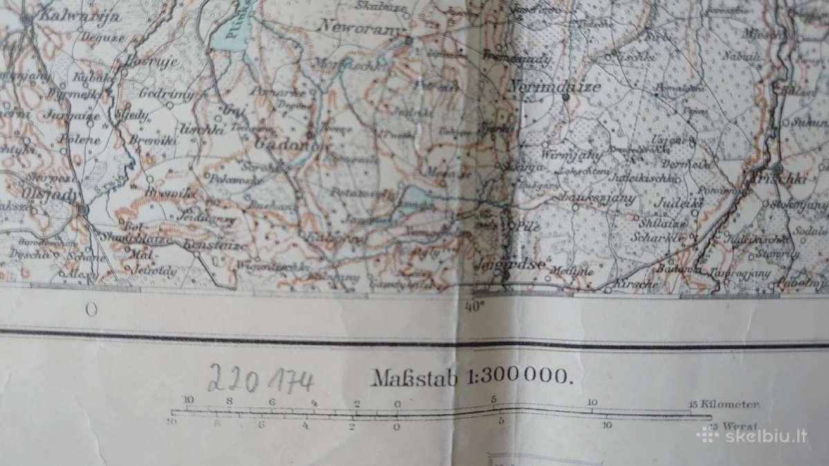 Žemėlapis 1915 m. (Windau, Dunamunde, Libau, Riga) - nuotraukos Nr. 3