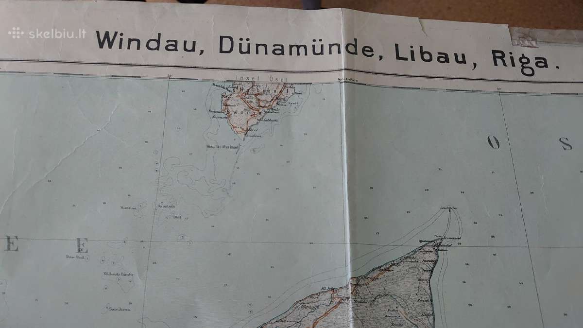 Žemėlapis 1915 m. (Windau, Dunamunde, Libau, Riga) - nuotraukos Nr. 4