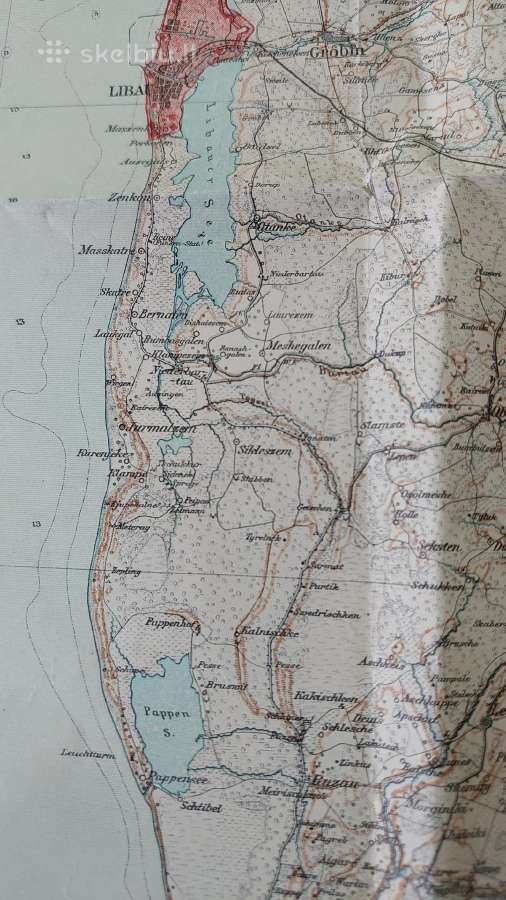 Žemėlapis 1915 m. (Windau, Dunamunde, Libau, Riga) - nuotraukos Nr. 6