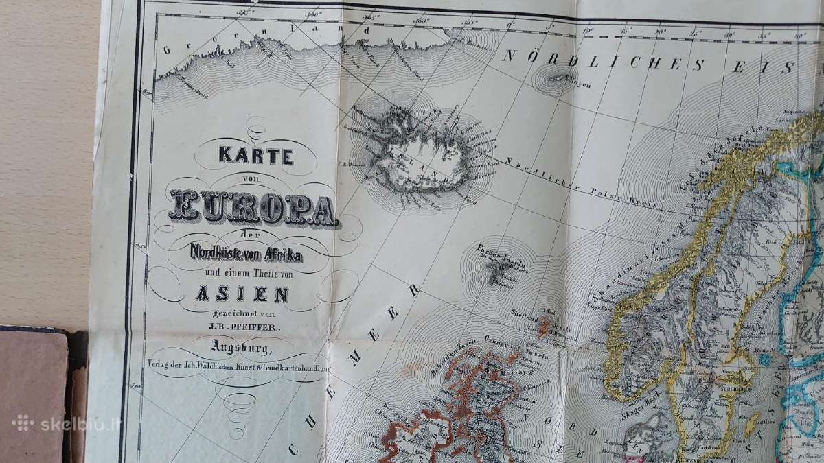 1869 m. Europos žemėlapis - nuotraukos Nr. 5