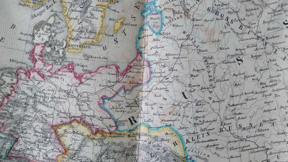 1869 m. Europos žemėlapis - nuotraukos Nr. 6