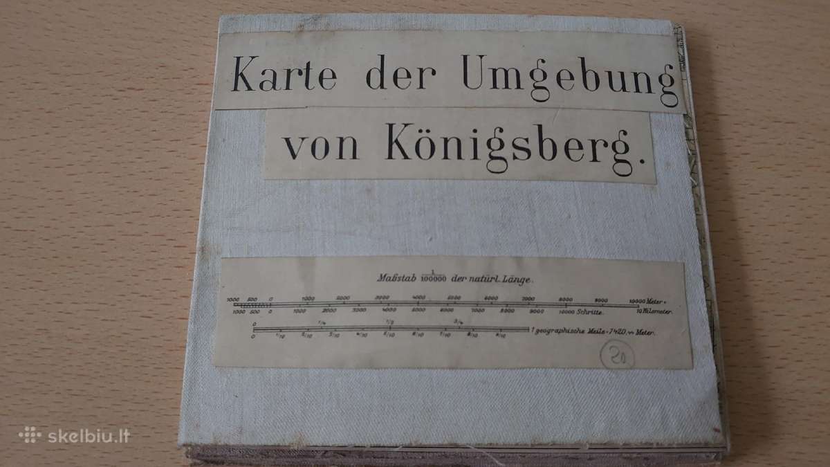 Konigsberg krašto žemėlapis 1900 m. - nuotraukos Nr. 2