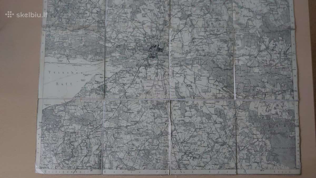 Konigsberg krašto žemėlapis 1900 m. - nuotraukos Nr. 3