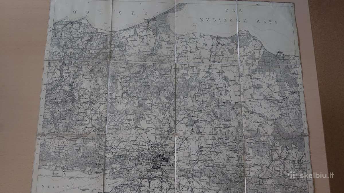 Konigsberg krašto žemėlapis 1900 m. - nuotraukos Nr. 4