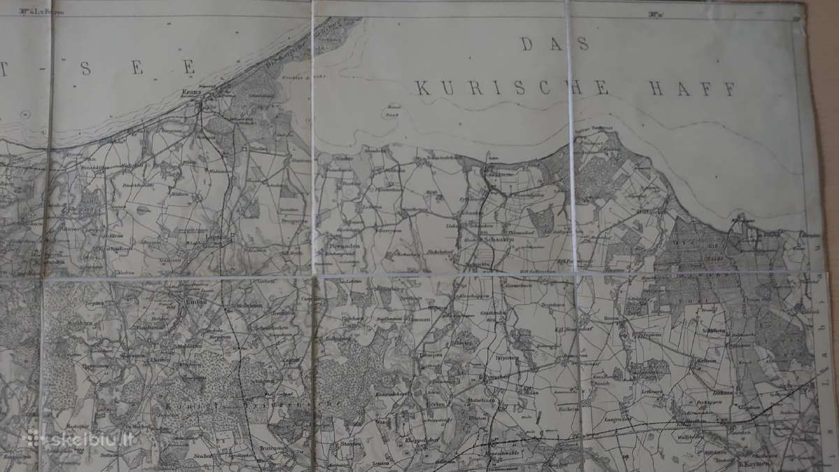 Konigsberg krašto žemėlapis 1900 m. - nuotraukos Nr. 6