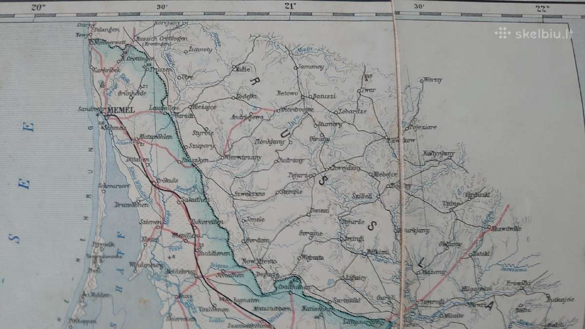 Žemėlapis Amsterdam, Haag, Flensburg, Memel 1885 m - nuotraukos Nr. 6