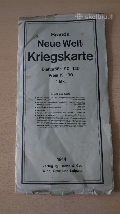 1914 m. žemėlapis vokiečių naujas pasaulis - nuotraukos Nr. 8