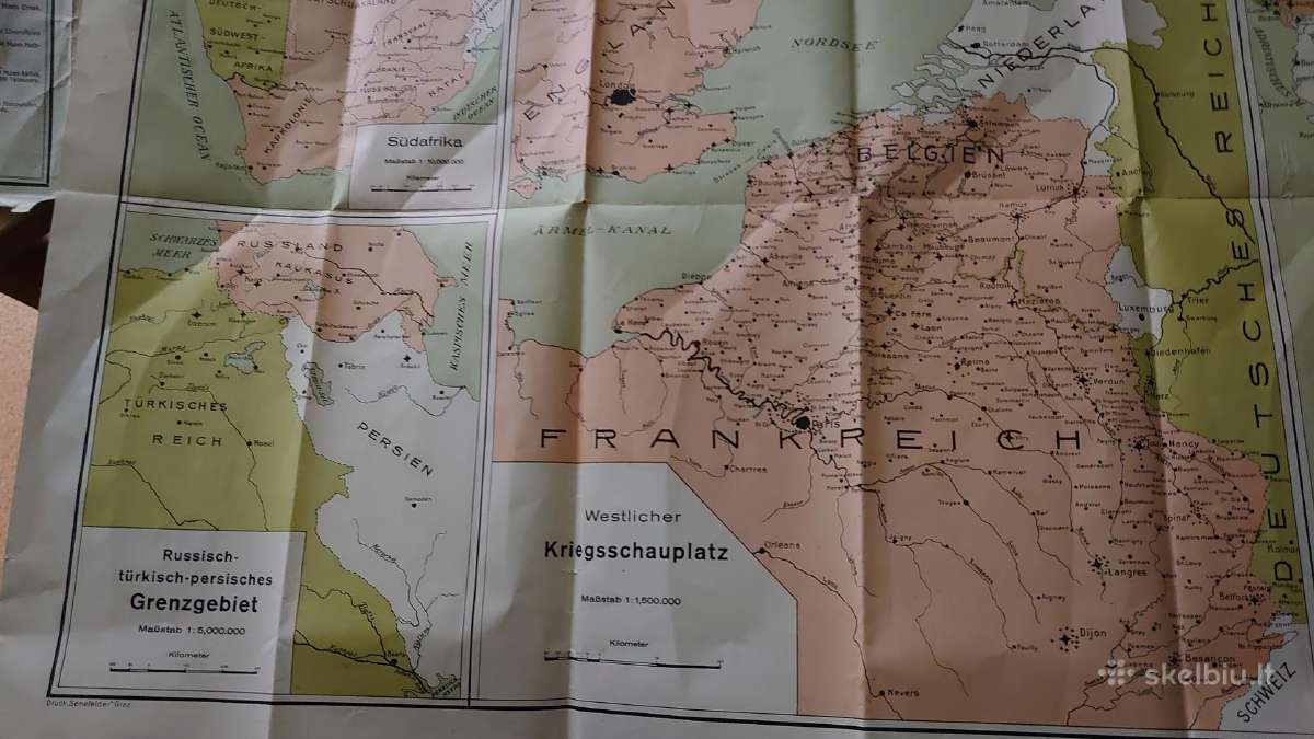 1914 m. žemėlapis vokiečių naujas pasaulis - nuotraukos Nr. 3