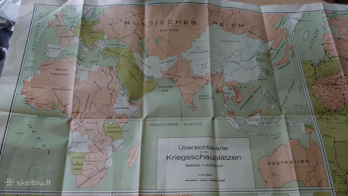 1914 m. žemėlapis vokiečių naujas pasaulis - nuotraukos Nr. 4