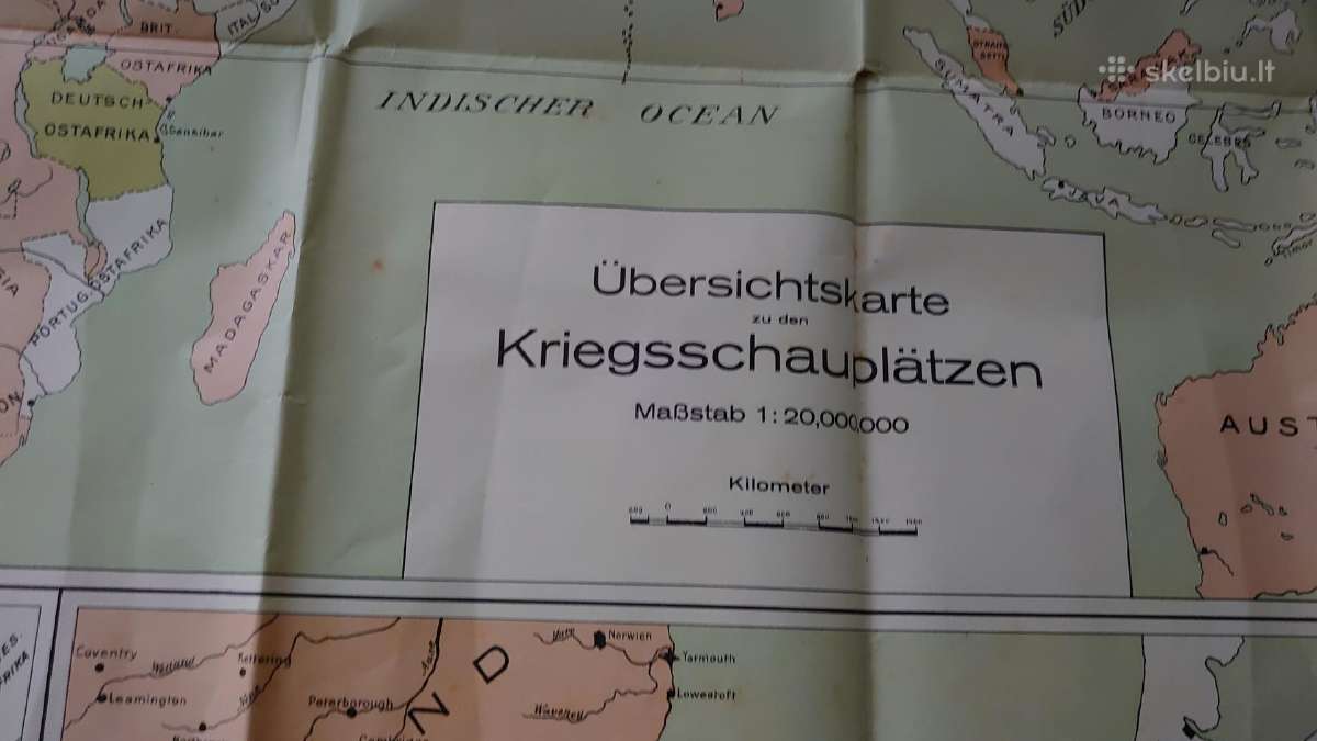 1914 m. žemėlapis vokiečių naujas pasaulis - nuotraukos Nr. 6