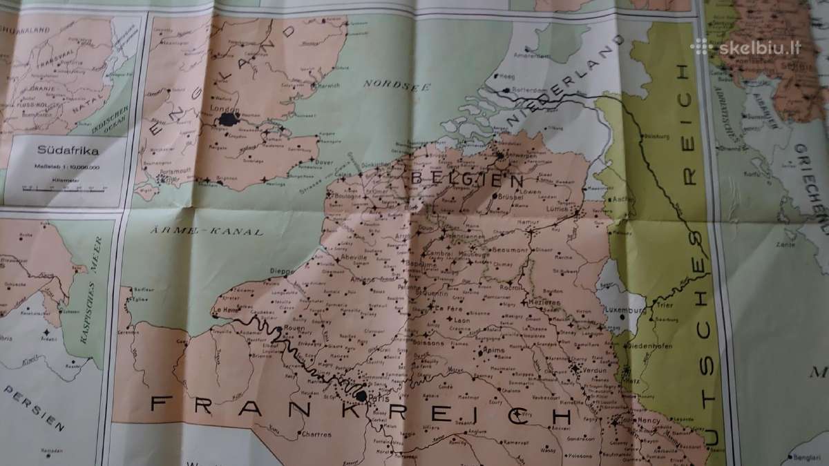 1914 m. žemėlapis vokiečių naujas pasaulis - nuotraukos Nr. 9