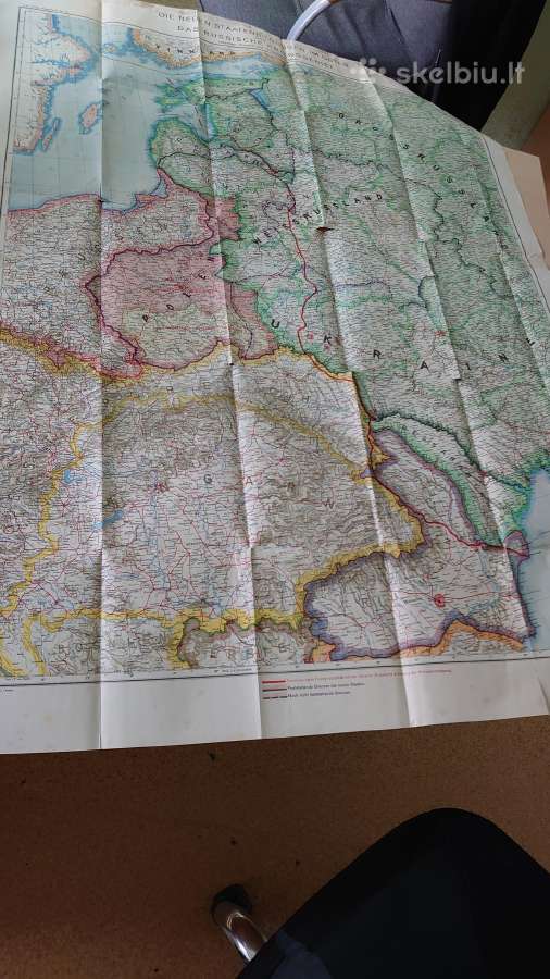 1915 m. karinis Rusijos karo zonos žemėlapis - nuotraukos Nr. 5