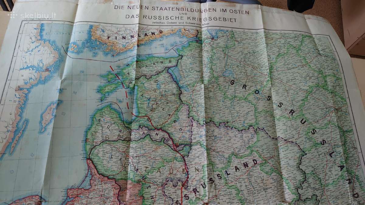1915 m. karinis Rusijos karo zonos žemėlapis - nuotraukos Nr. 6