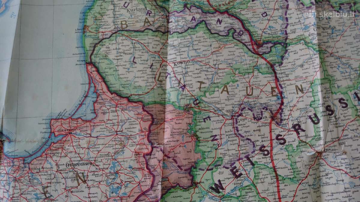 1915 m. karinis Rusijos karo zonos žemėlapis - nuotraukos Nr. 8