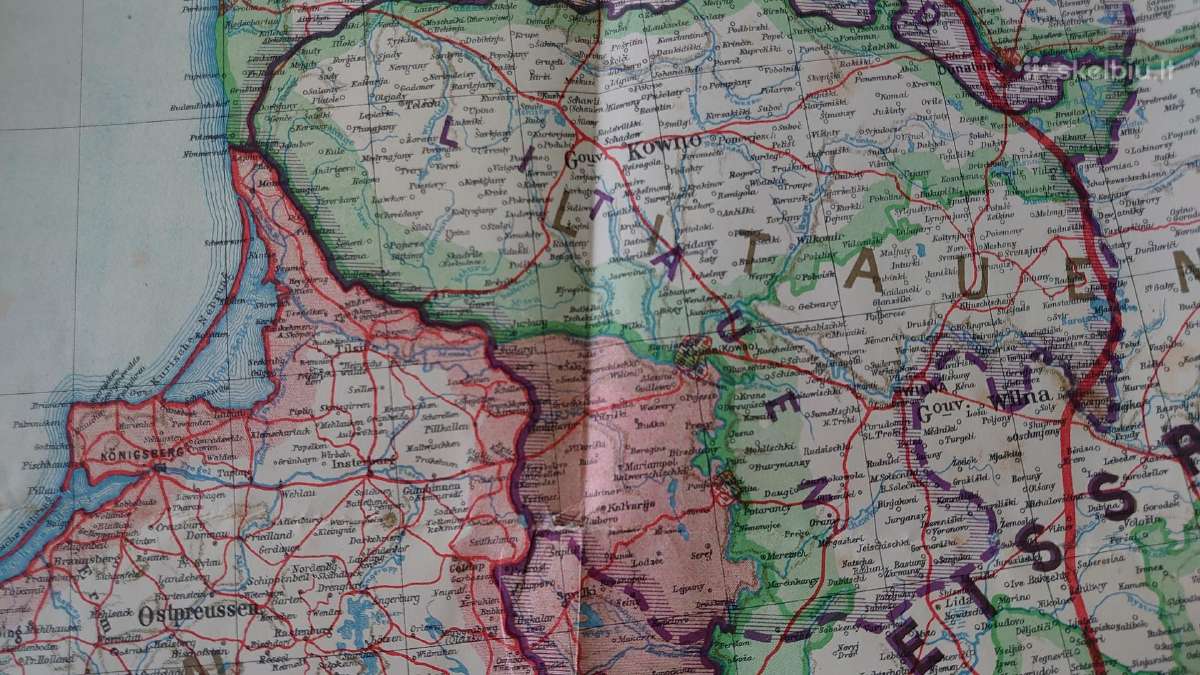 1915 m. karinis Rusijos karo zonos žemėlapis - nuotraukos Nr. 9