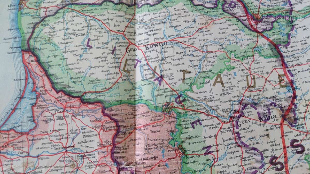 1915 m. karinis Rusijos karo zonos žemėlapis - nuotraukos Nr. 12