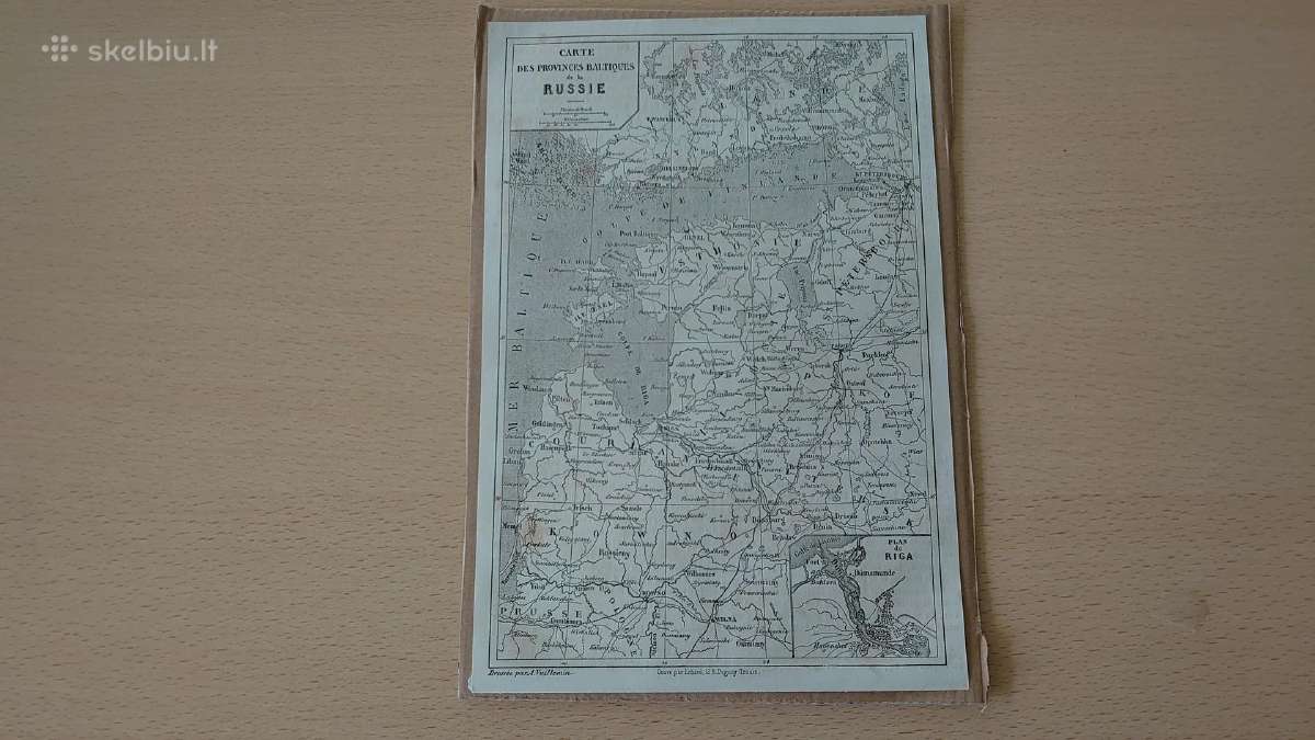 1865 m. Rusijos Baltijos provincijų žemėlapis - nuotraukos Nr. 2