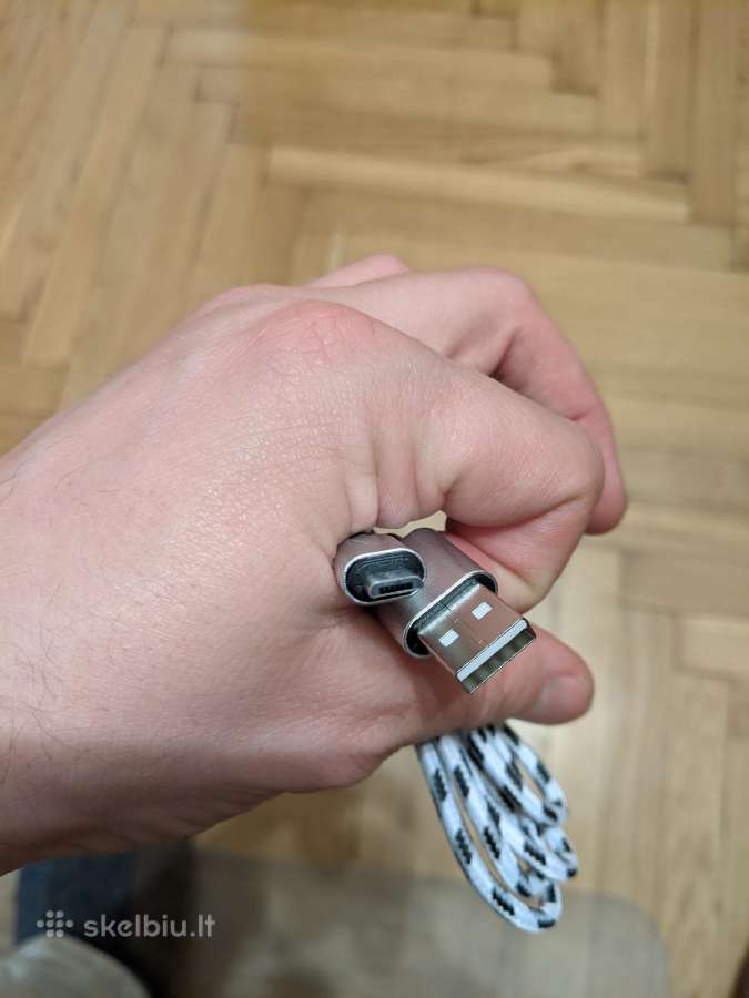 Baltas Usb-a (type A) į micro Usb, 1m