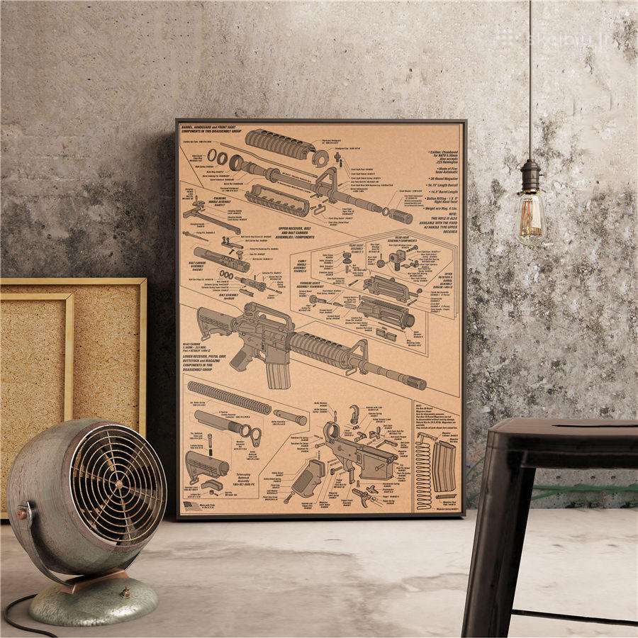 Laminuoti plakatai -militaristinė tematika,ginklai - nuotraukos Nr. 2